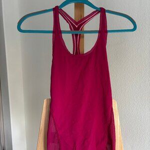 Lululemon Pink Mesh Back Tank Top